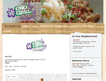 Tablet Screenshot of ono-grill.com